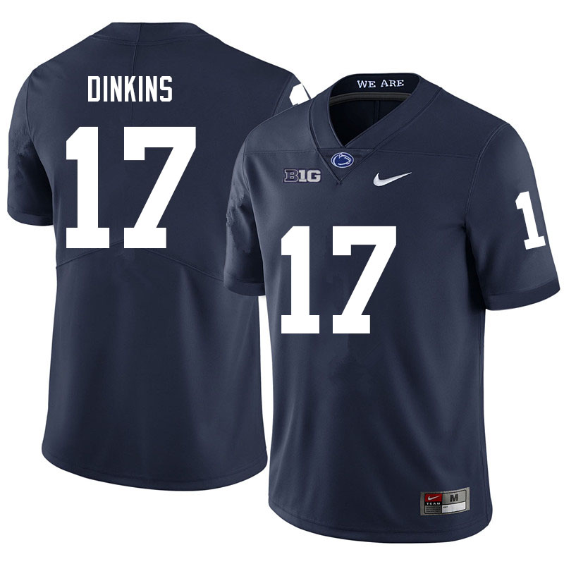 NCAA Nike Men's Penn State Nittany Lions Khalil Dinkins #17 College Football Authentic Navy Stitched Jersey EUQ8398CJ